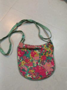 Floral Sequin Crossbody Bag