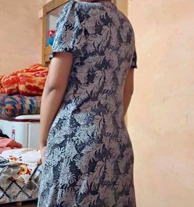 Printed Maxi Dress with Slit