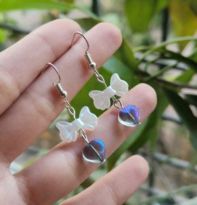 Bow & Heart Dangle Earrings