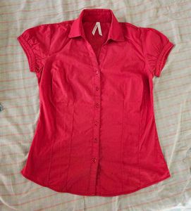 Westside Red Button down Top