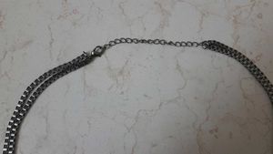 Party Wear With denim Or Dress .gunmetal Necklace