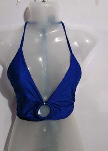 Blue Halter Top