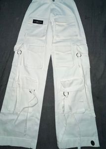 White Cargo Jeans