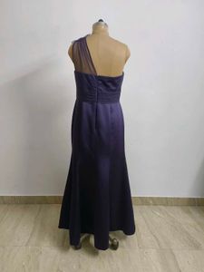 One-Shoulder Satin Gown