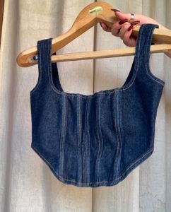 Denim Corset Top