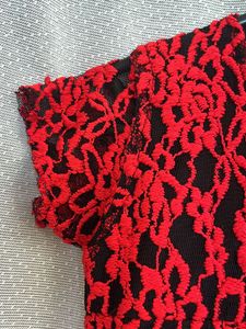 Red And Black Lace Dress
