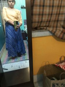 Wrapping Blue Skirt