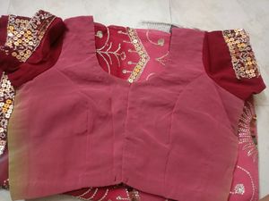 Designer Wedding Saree With Stitched Blouse