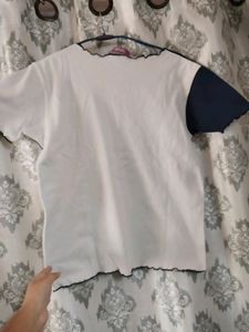 Navy White Top