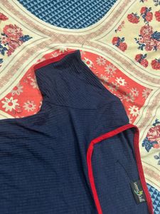 Cute Navy &amp; Red Trim Top