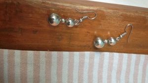 Silver Ball Drop Earrings