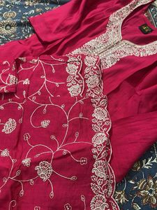 Maroon Embroidered Salwar Kameez Set