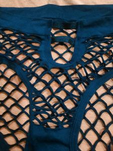Sixy Panty Teal Fishnet Panties