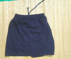 Navy Blue trowser withdrawal skirtwith packet