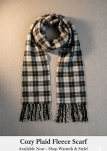 Cozy Plaid Fleece Scarf