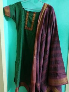 Kurta Set With Tradition Duppatta And Boat Neck