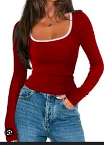 Maroon Long Sleeve Top