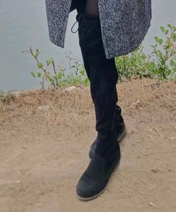 Black Thigh High Boots