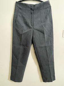 Gray Cropped Trousers