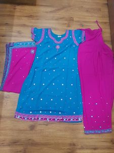 Firozi N Pink Suit