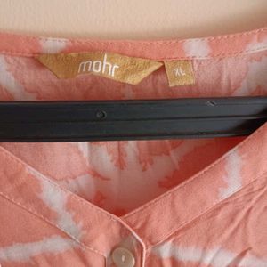 Peach kurta frm mohr