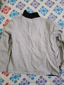 Grey &amp; Black Zip-Up Jacket