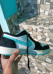 Air Jordan 1 Low White/Black-Island Green