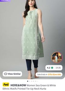 Sea Green Ethnic Motifs Kurta