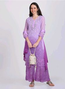 Elegant Purple Kurta Set never worn