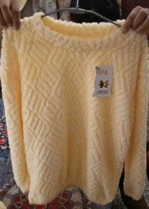 Soft Yellow Fuzzy Sweater