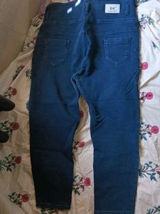 Dark Blue High-Waisted Jeans