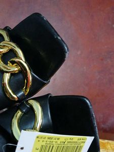 Brash Black Chain Detail Slides