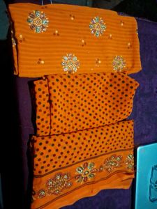 🧡Orange 3 Set Suit Salwar Duppatta Combo