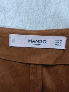 MANGO Suede Mini Skirt with Pocket