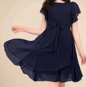 Metronaut Women Fit &amp; Flare Knee Length Dress (M)