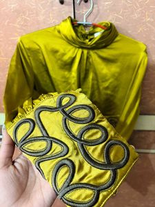 Elegant Olive Green Top