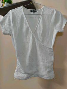 White Wrap Top