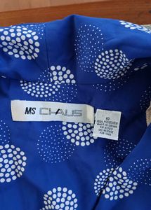 Vintage Blue Polka Dot Coat