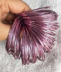 Mauve Metallic Bangle Set