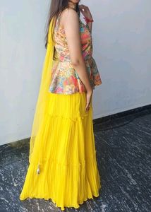 PRICE DROP!!! Indo western lehenga with pelpum top