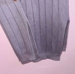 Unique Woolen Sleeveless Long Dress