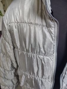 Auth Georgio Armani SILVER down-like poofy jacket