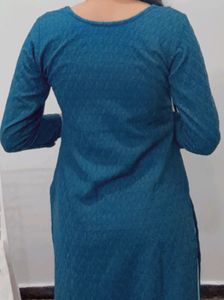 Blue Chikankari Kurti