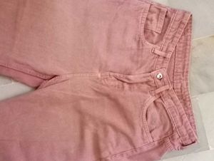 Pink Baggy Straight Pants