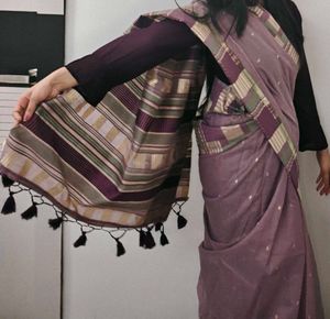 Elegant Purple Silk Saree