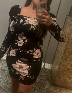 Beautiful Floral Bodycon Shein Dress