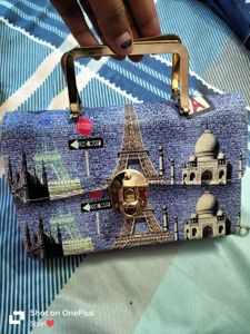 Denim Style Hand Clutch