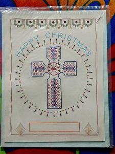 Christmas Greetings Card //  Made With thread