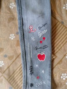 Embroidered Denim Jeans