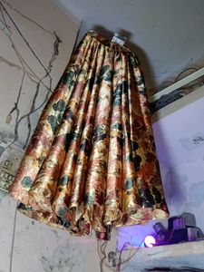 long satin skirt